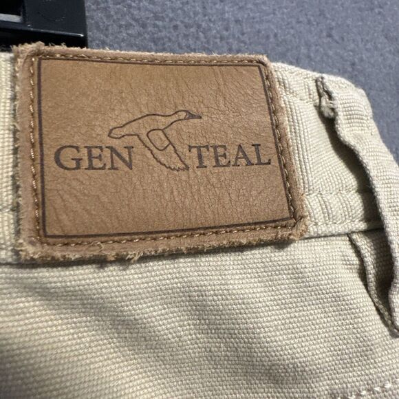 Genteal Billings Pants Classic Fit 5 Pocket Stretch Canvas Mens Size 42x32 Khaki - Picture 8 of 12